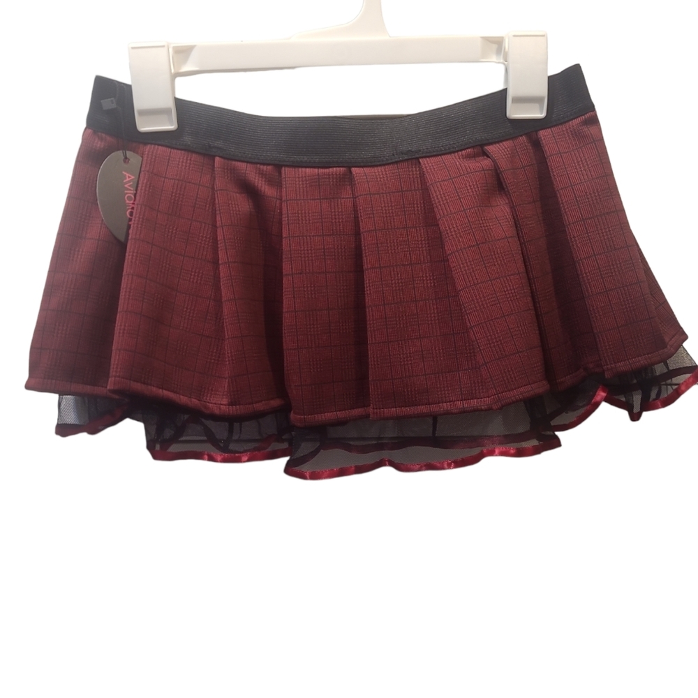 Avidlove Cosplay Plaid Mini Skirt